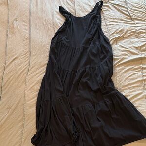 J. Crew Midnight Black Tiered Maxi Dress